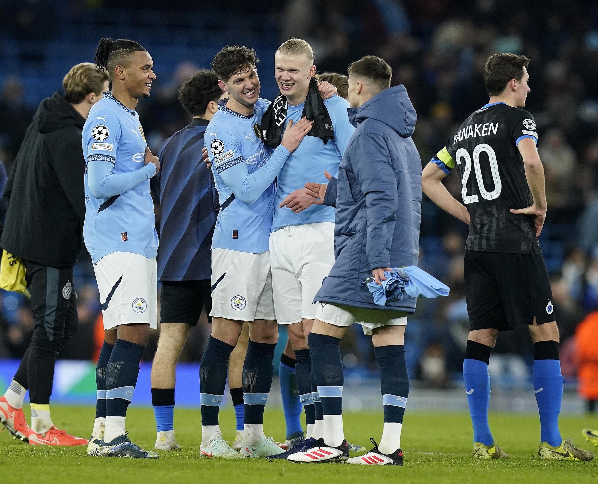 曼城大获成功，欧冠淘汰赛胜利在望的简单介绍